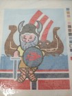 Royal Viking Line Needlepoint Kit Nip Nordic Longship Warrior 8 x 10  Sealed Vtg