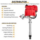Hei Red Distributor For Chevy Sbc 283 305 327 350 400 454 W spark Plug Wires Kit