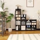  Cube Storage Closet Organizer Storage 12 Cube Shelves  Large And Small Black