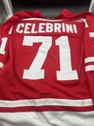 Macklin Celebrini Boston University College Hockey Jersey  71 Red  Adult Sm