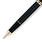 Cross Townsend Rollerball Pen In Black Lacquer With 24k Gold Trim - New