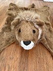 Plush Creations Inc Lion Faux Fur Brown And Tan Rug Vtg Nos
