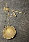 Antique Vintage Brass Balance Scale With Weight Tray