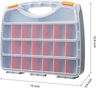 Hardware Storage Box Tools Organizer Container With Handle And Clear Lid