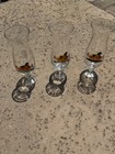 Hard Rock Cafe Collectors Hurricane Glass In Box Lot Of 3 10  Tall
