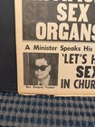 1967 The National Insider Newspaper  Artificial Sex Organs  Greg Yunker  vrn10l 