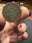 1845 Braided Hair Large Cent - Holed Liberty One Cent   Us Copper Penny