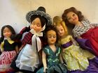 Vintage 1950s-60s Plastic Doll Lot Of 5 Various Sizes And Dress Sleepy Eye