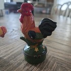 Rooster chicken Vtg Porcelain Hinged Trinket Boxes-lot Of 2