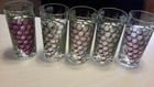 Vintage Glass Tumblers With The Grape Design 