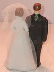 Vtg Porcelain Wedding Cake Topper Bride And Groom Wilton Chicago Made In Japan