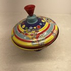 Vintage Schylling Metal Tin Toy Top Circus Clown Retro Children   s Toy