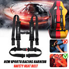 4 Point Racing Harness 2  Seat Belt Fit For Polaris Can-am Kawasaki Black 2 Pack