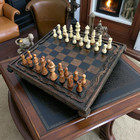 Chess Set Vintage Walnut Board Wooden Staunton Handmade 14 2       Gift For Him