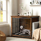 Large Dog Crate Wooden Kennel Heavy Duty Cage With Tray End Table Pet Furniture