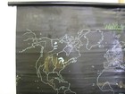 School Wall Map World Map Europakarte Schiefertuch 130x105 Vintage 1956