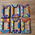 Mexican Talavera Pottery Rocker Light Switch Cover Multicolored Folk Art