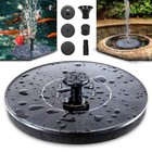 Solar Powered Fountain Water Pump Night Floating Garden Bird Bath Kit W  12 Led