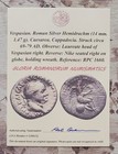 Genuine Ancient Roman Empire Silver Coin Emperor Vespasian Silver Ring With Coa 