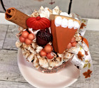 Sweet As Pumpkin Pie Autumn Fall Mini Mug Fake Bake Whipped Cream Tray Decor