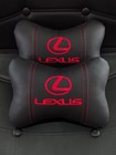 2pcs Car Headrest Pillows Lexus Embroidery Neck Support Cushion Auto Interior