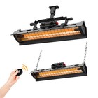 Electric Wall Mounted Patio Heater Outdoor Infrared 1500w Waterproof W  Remote