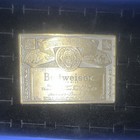 Vintage 74 Oden Budweiser Brass Belt Buckle Anheuser Busch Rare Beer Label Promo