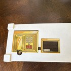 White Plastic Dollhouse Living Room Table W  Telephone   Intercom Print  1pc
