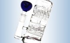 10  Blue Heavy Glass Bong Shisha Percolate Hookah Water Pipe W  14mm Bowl