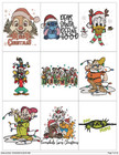 100 Christmas Cartoon Characters Embroidery Machine Designs Collection Pes Usb