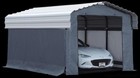 Arrow Carport W  Drive-through Access And Heat-sealed Seams 10  W X 15  D Gray