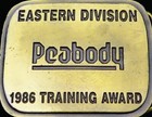 Peabody Coal Company Eastern Division Mine Mining Miner Vintage Belt Buckle