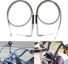 42  Stainless Steel Throttle And Idle Cable Set For Harley Davidson 56579-02a