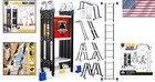 12ft Multi-purpose Aluminum Ladder - 7-in-1 Versatile Folding Design