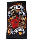 Hard Rock Cafe Beach Towel Set His And Hers Pink Leopard Black Skulls Flames