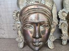 Vtg Pair Of Brass Indian Goddesses Beautiful And Unique Wall Art 5-6 Inch
