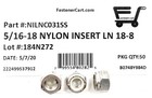  50  5 16-18 Stainless Steel Nylon Insert Lock Nuts Locking Hex Nuts 5 16-18