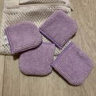 New Norwex Microfiber 4 Facial Purple Pads Travel Size Zippered Washing Pouch