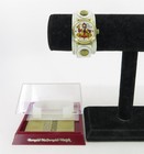 Vintage 1970s Ronald Mcdonald Swiss Wristwatch White Leather Band In Case