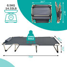 28in Folding Chaise Lounge Chair Adjustable Camping Bed Beach Poolside Recliner