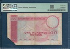 Seychelles British Administration 100 Rupees  1972  P 18c  Pmg 25 Net Vf