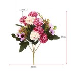 15 Heads Artificial Silk Fake Flowers Bunch Bouquet Wedding Home Party Decors    