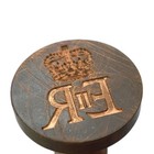 Queen Elizabeth Ii Brass Wax Seal Matrix Desk Stamp British Royalty Erii Cipher