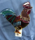 Vintage Tiffany Style Stained Glass Rooster Night Light
