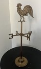 Vintage Brass Table Rooster Weathervane