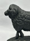 Vintage Cast Iron Black Ram  Sheep Doorstop 3lb