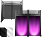 Dj Facade Booth Table 41  X 43 x 20 -portable With Black white Lighting Scrim   