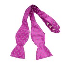 Carrot   Gibbs Silk Bow Tie   Cummerbund Set Fuschia Pink Geometric Party Formal