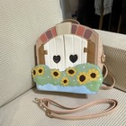 Penguchan Studios Ita Bag  Detachable Sunflower Garden Magnet  Detachable Strap