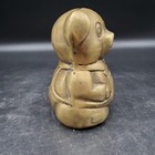 Vintage Brass Piggy Bank Cast Brass Pig In Overalls Coin Bank Nursery Decor